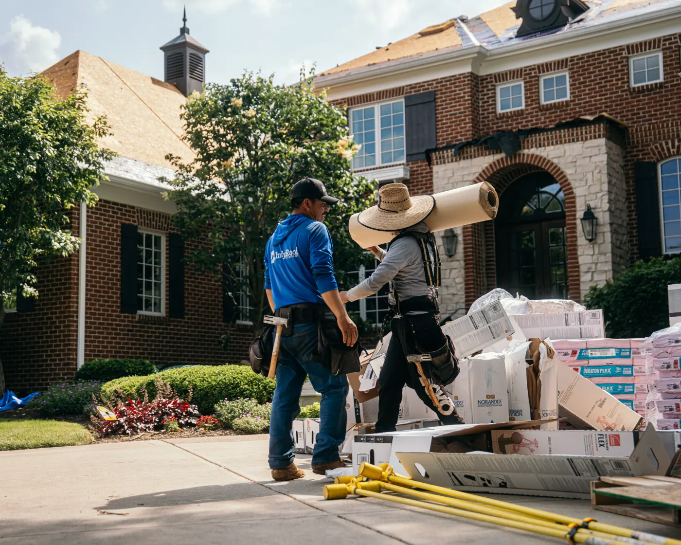 Roof inspection documented on a Woodland Springs home